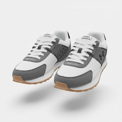 Under Armour White & Grey Sneakers 🤍🩶👟 | Clean Sport Performance Style ⚡🔥