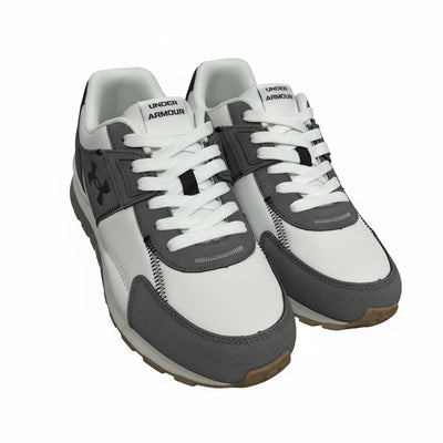 Under Armour White & Grey Sneakers 🤍🩶👟 | Clean Sport Performance Style ⚡🔥