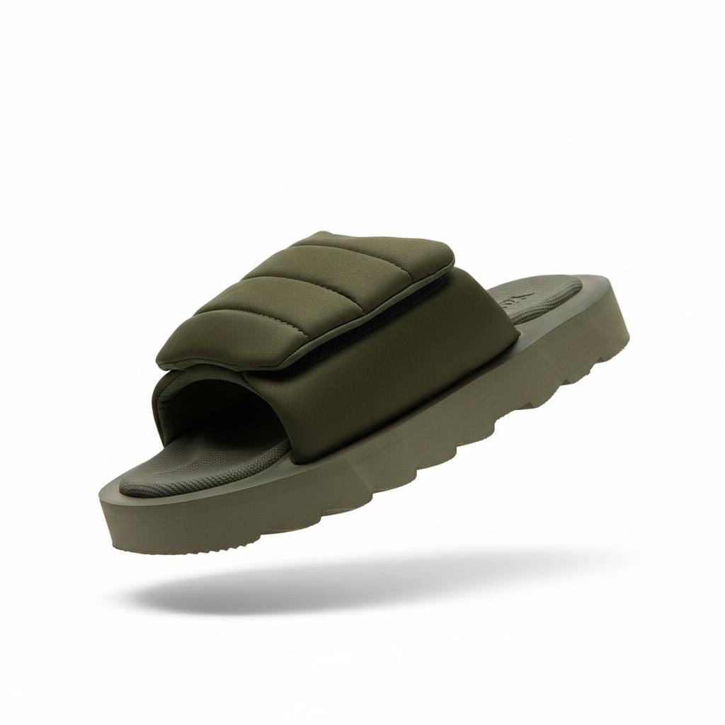 ZARA Olive Green Padded Slides 💚👣 | Minimal Summer Comfort 🌿☀️