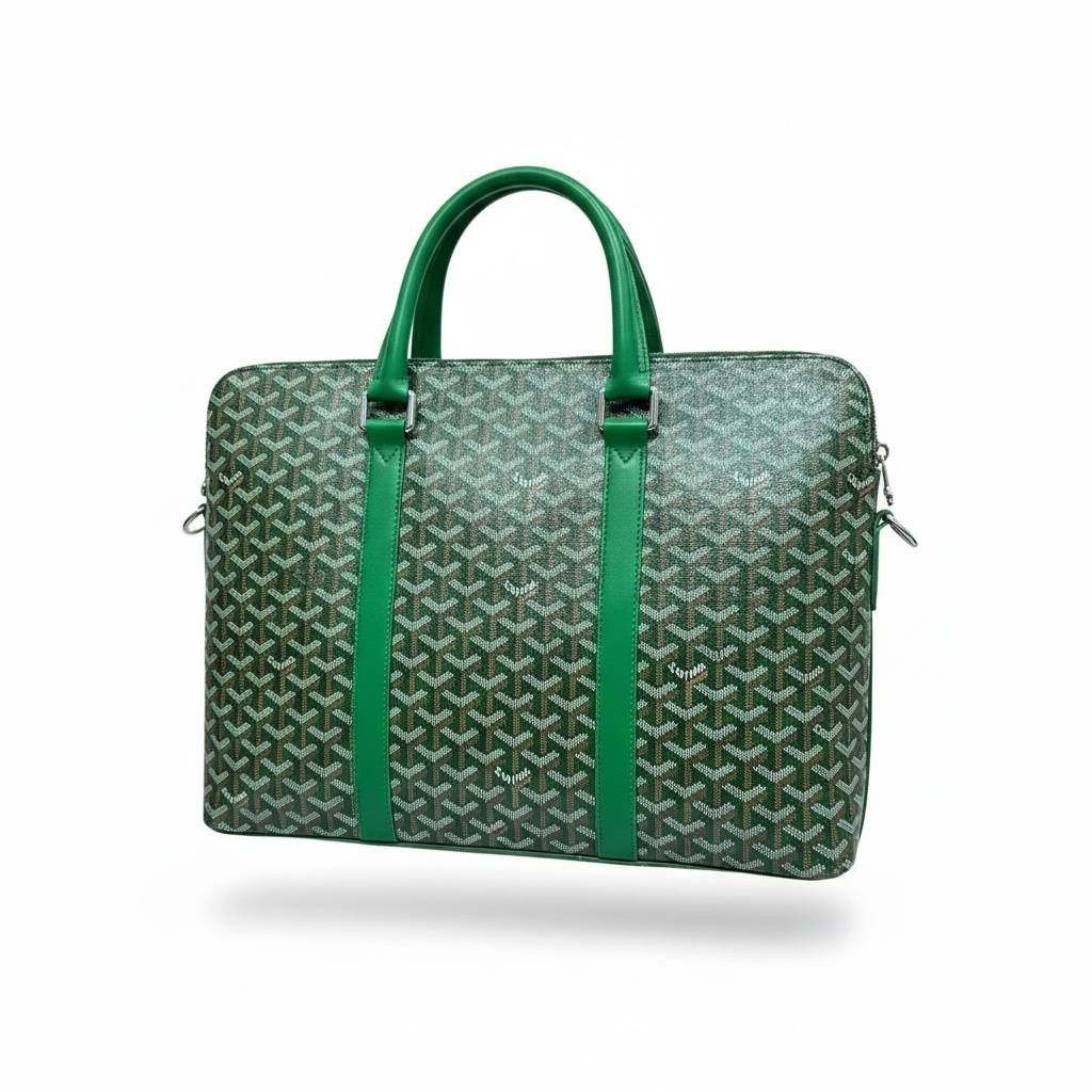 Goyard Green Monogram Briefcase 💚💼✨ | Luxury Business Statement 🔥👔