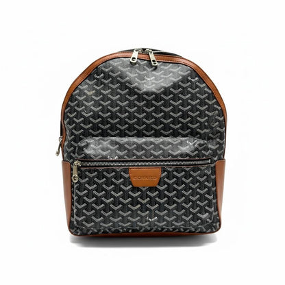 Goyard Black Monogram Backpack with Brown Trim 🎒🖤🤎 | Refined Luxury Essential ✨🔥
