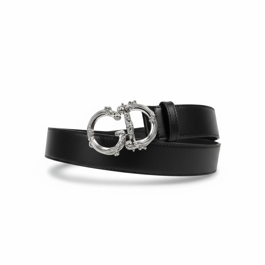 Dior CD Buckle Leather Belt 🖤✨ | Statement Luxury Accessory 🔥👑-115cm