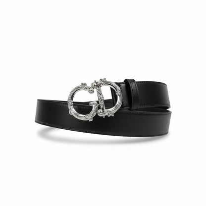 Dior CD Buckle Leather Belt 🖤✨ | Statement Luxury Accessory 🔥👑-115cm