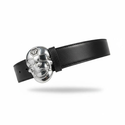 Philipp Plein Skull Buckle Leather Belt 💀🖤 | Bold Luxury Statement Accessory 🔥👑-110cm