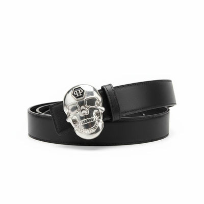 Philipp Plein Skull Buckle Leather Belt 💀🖤 | Bold Luxury Statement Accessory 🔥👑-110cm