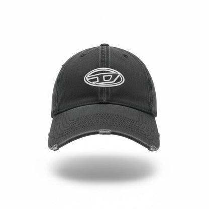 Diesel Distressed Black Logo Cap – Vintage Washed Edition 🖤🔥