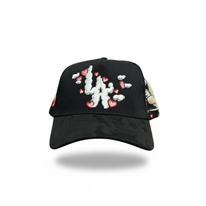 LA Hearts Embroidered Black Cap – Limited Graphic Edition 🖤❤️