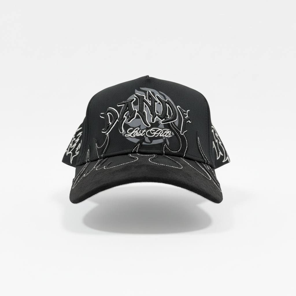 Dandy Flame Logo Black Cap – Urban Statement Edition 🔥🖤