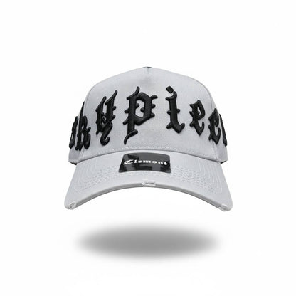 New Era Grey & Black Gothic Logo Cap 🩶🖤 | Monochrome Street Essential