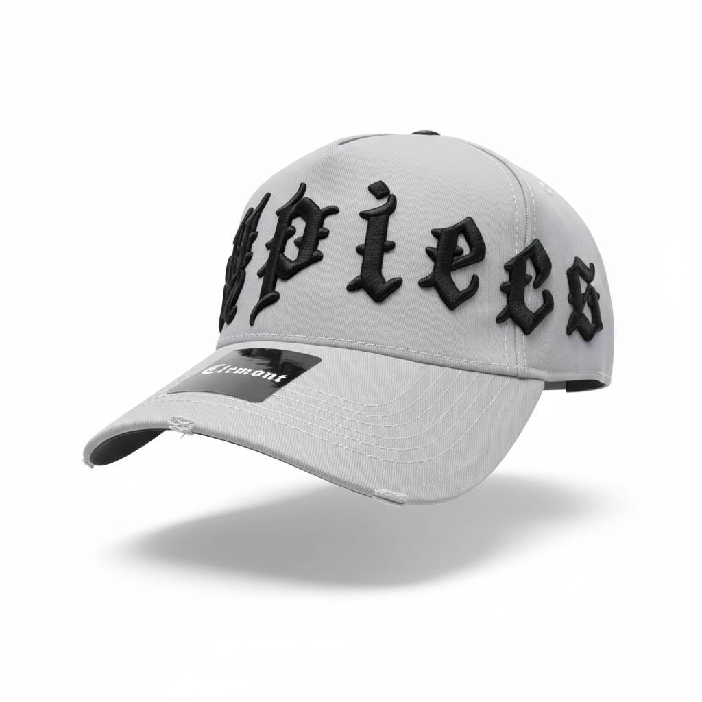 New Era Grey & Black Gothic Logo Cap 🩶🖤 | Monochrome Street Essential