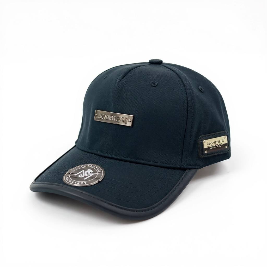 Monastery Metal Plate Navy Cap – Premium Signature Edition 🖤✨