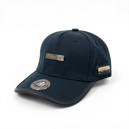 Monastery Metal Plate Navy Cap – Premium Signature Edition 🖤✨