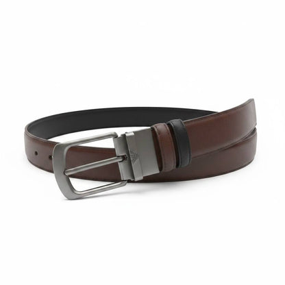 ✨ Emporio Armani Reversible Leather Belt 120CM – Black & Brown