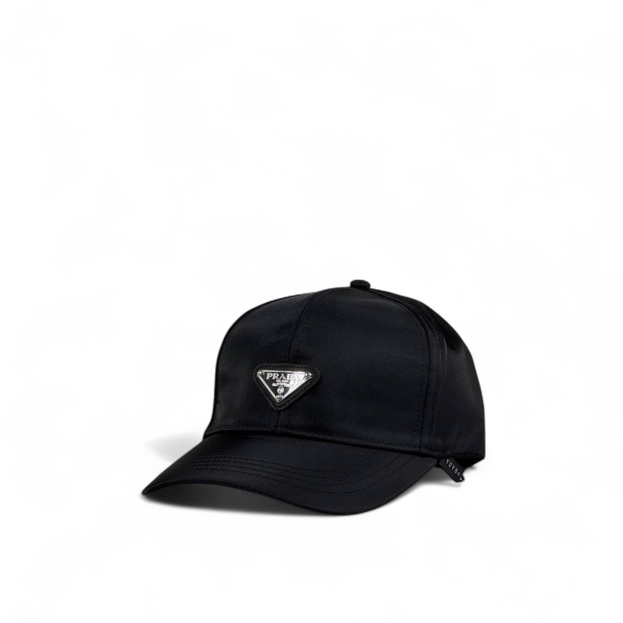 Prada Black Nylon Baseball Cap 🖤 | Luxury Designer Hat with Logo Plaque