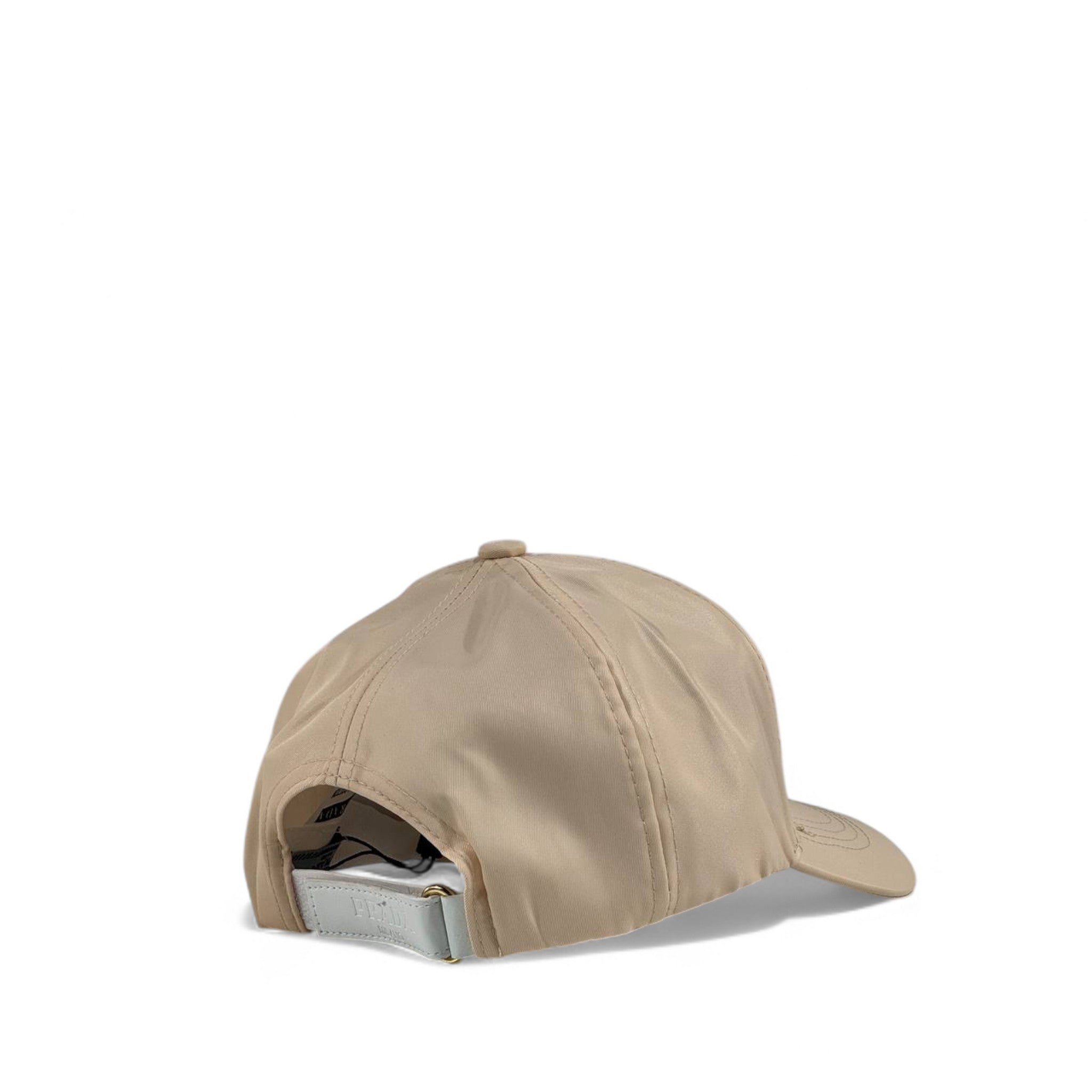 Prada Beige Nylon Baseball Cap 🤍 | Luxury Designer Hat with Logo Plaque