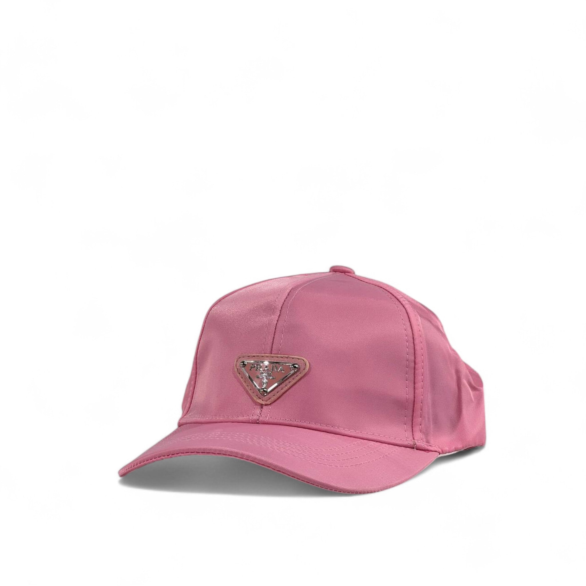 Prada Pink Nylon Baseball Cap 💖 | Luxury Designer Hat with Logo Plaque