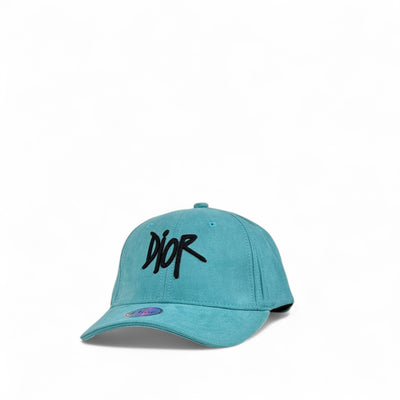Dior Blue Suede Cap 💙 | Luxury Designer Hat with Embroidered Logo