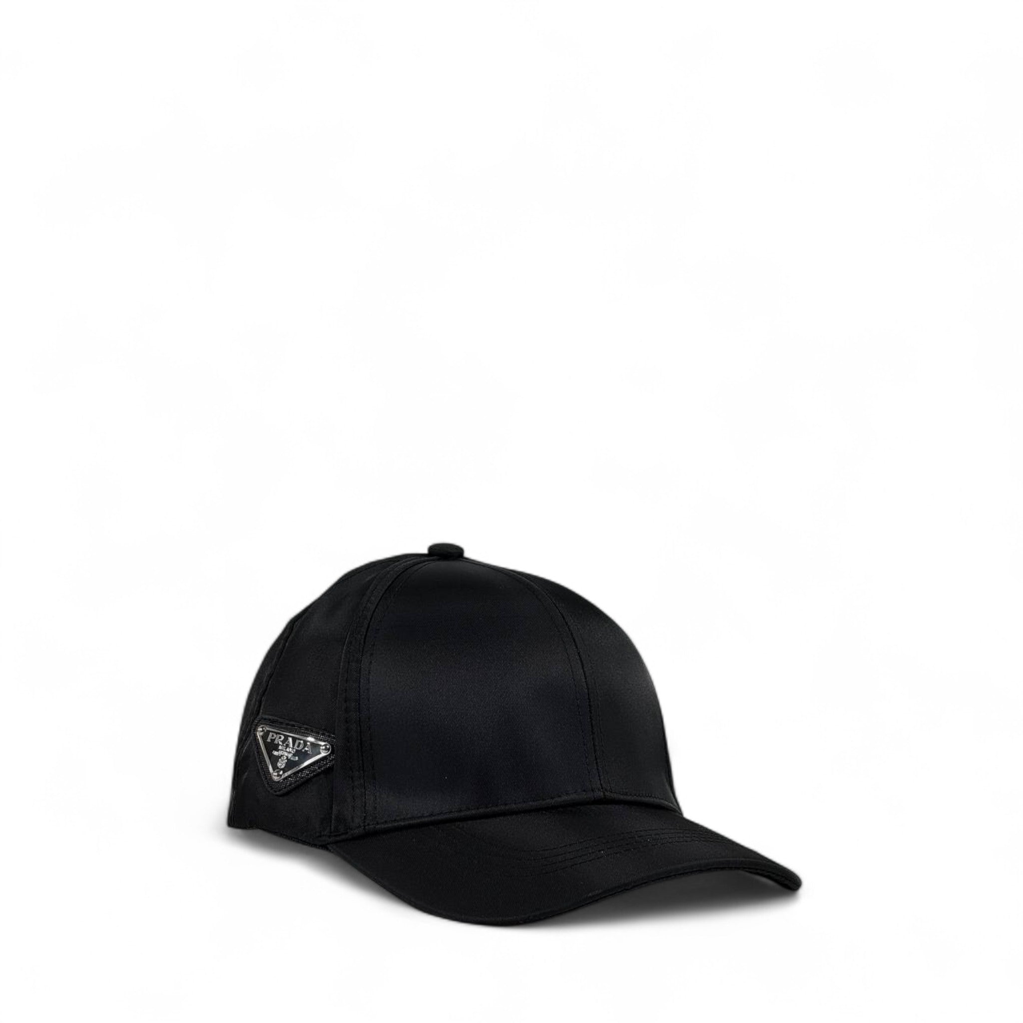 Prada Black Nylon Cap 🖤 | Luxury Designer Hat with Side Logo Plaque