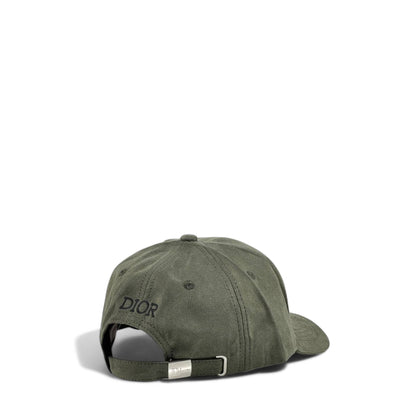 Dior Green Suede Cap 💚 | Luxury Designer Hat with Embroidered Logo