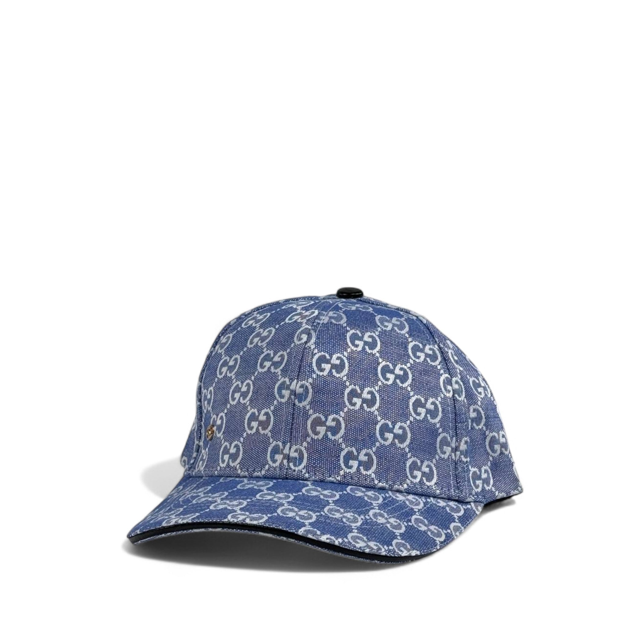 Gucci GG Monogram Denim Cap 🔵 | Luxury Designer Baseball Hat