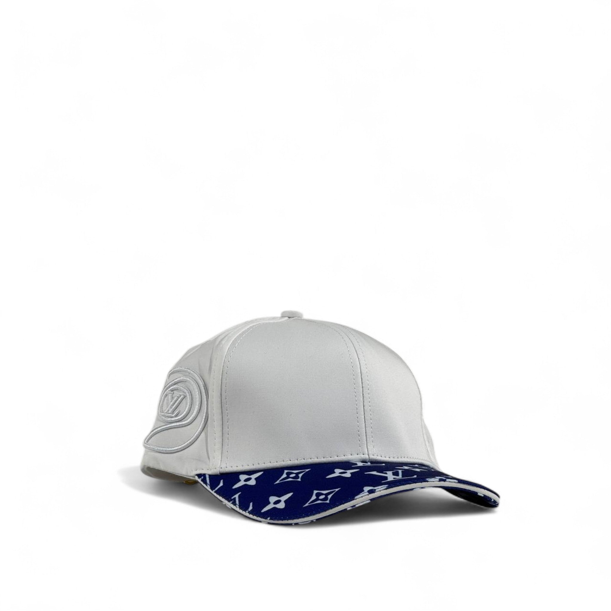 Louis Vuitton White & Navy Monogram Cap | Luxury LV Designer Hat ⚪💙✨