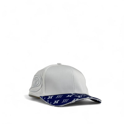 Louis Vuitton White & Navy Monogram Cap – Luxury LV Designer Hat
