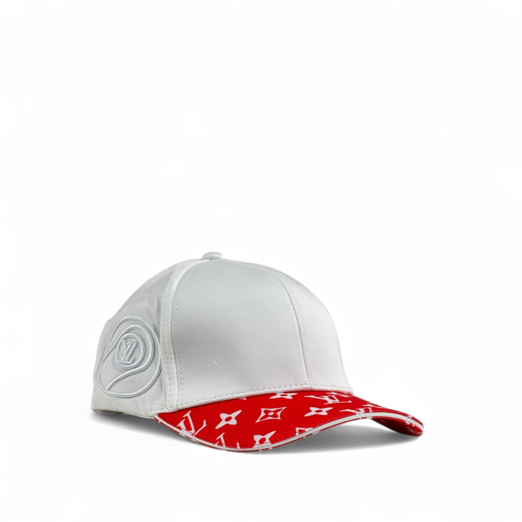 Louis Vuitton White & Red Monogram Cap | Luxury LV Designer Hat ❤️⚪✨