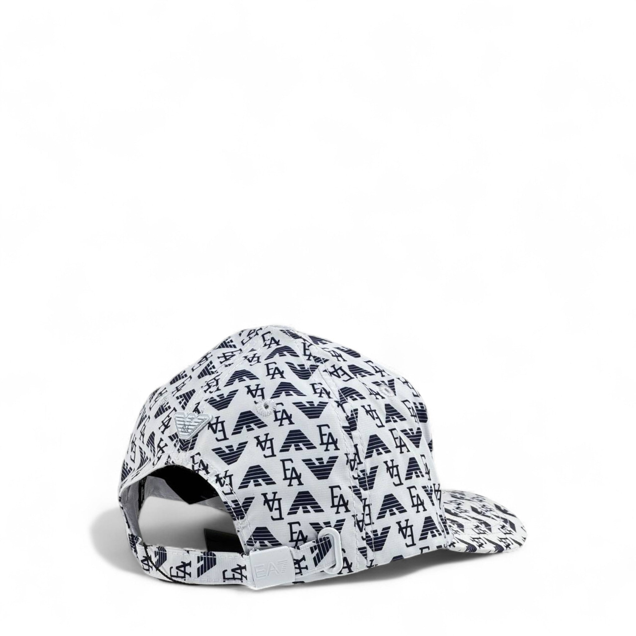 🦅 Emporio Armani Monogram Logo Cap | White & Navy