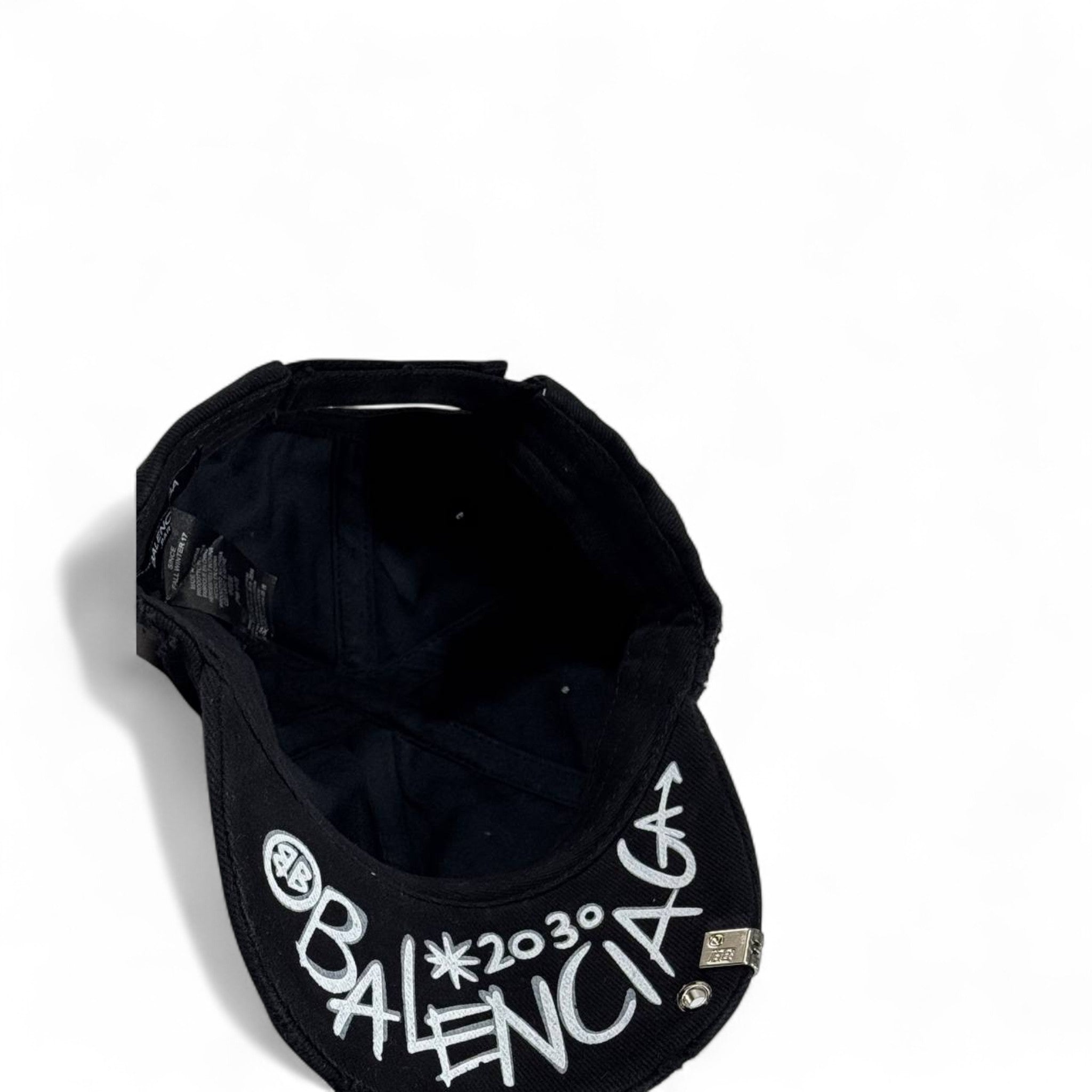 🖤 Balenciaga Crest Logo Cap | Black Distressed
