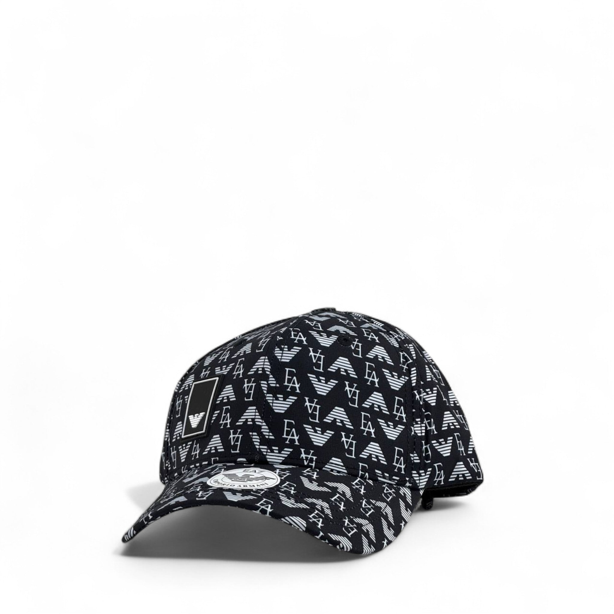 🖤 Emporio Armani All-Over Monogram Cap | Black & White