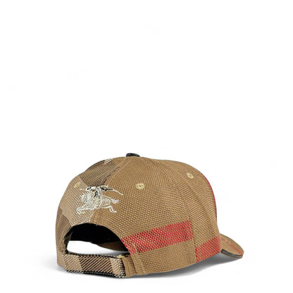 🟤 Burberry Vintage Check Logo Cap | Beige