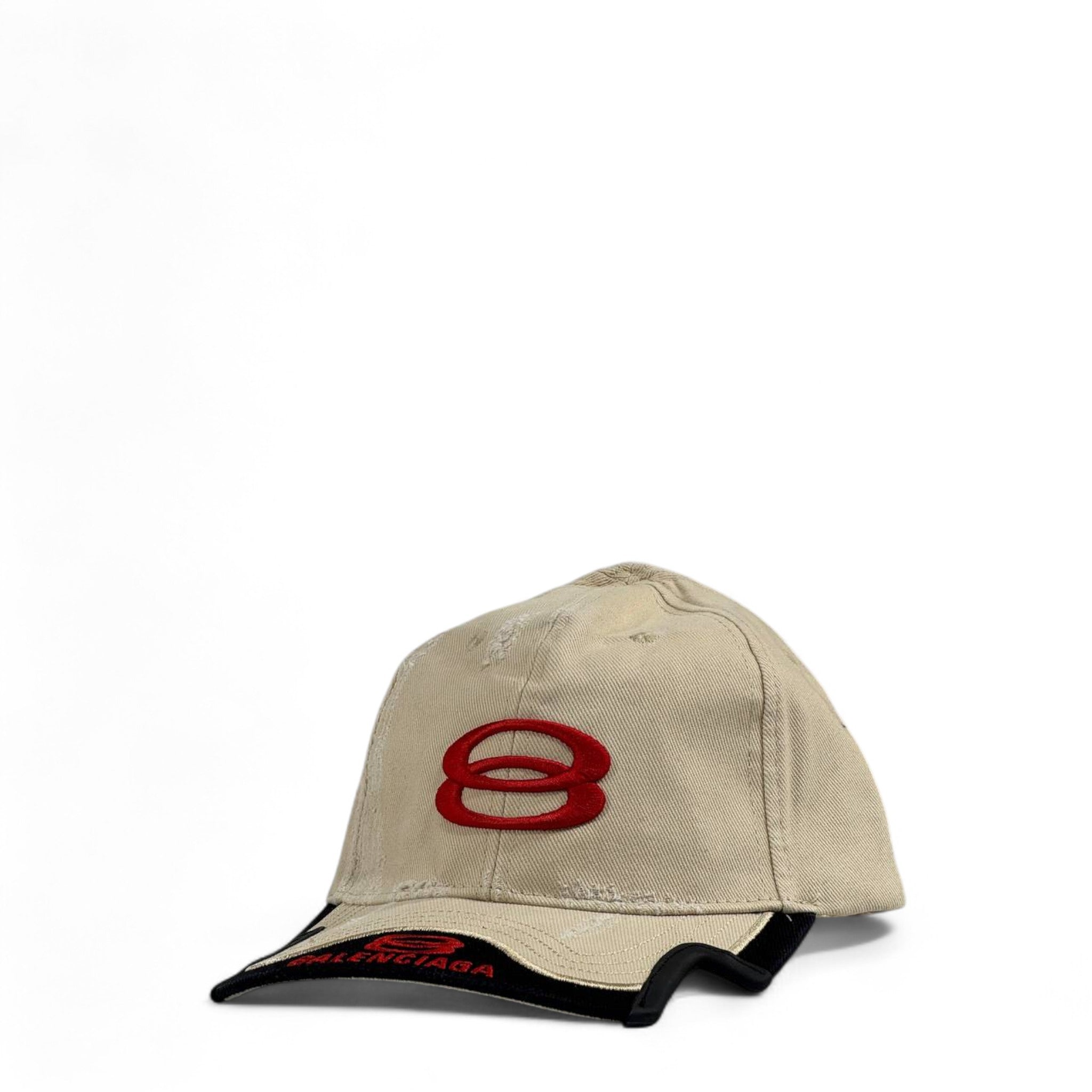 Balenciaga Beige Distressed Baseball Cap – Luxury Designer Unisex Hat 🔥🧢