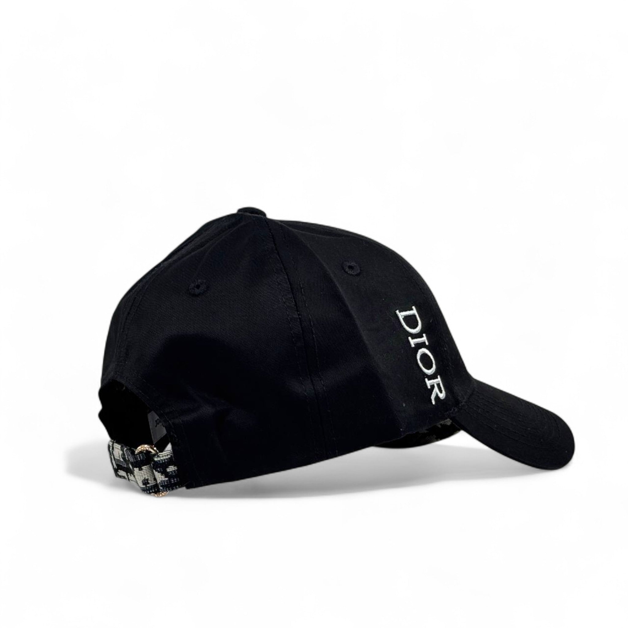 Dior Black Embroidered Logo Cap – Luxury Designer Hat ⚫✨