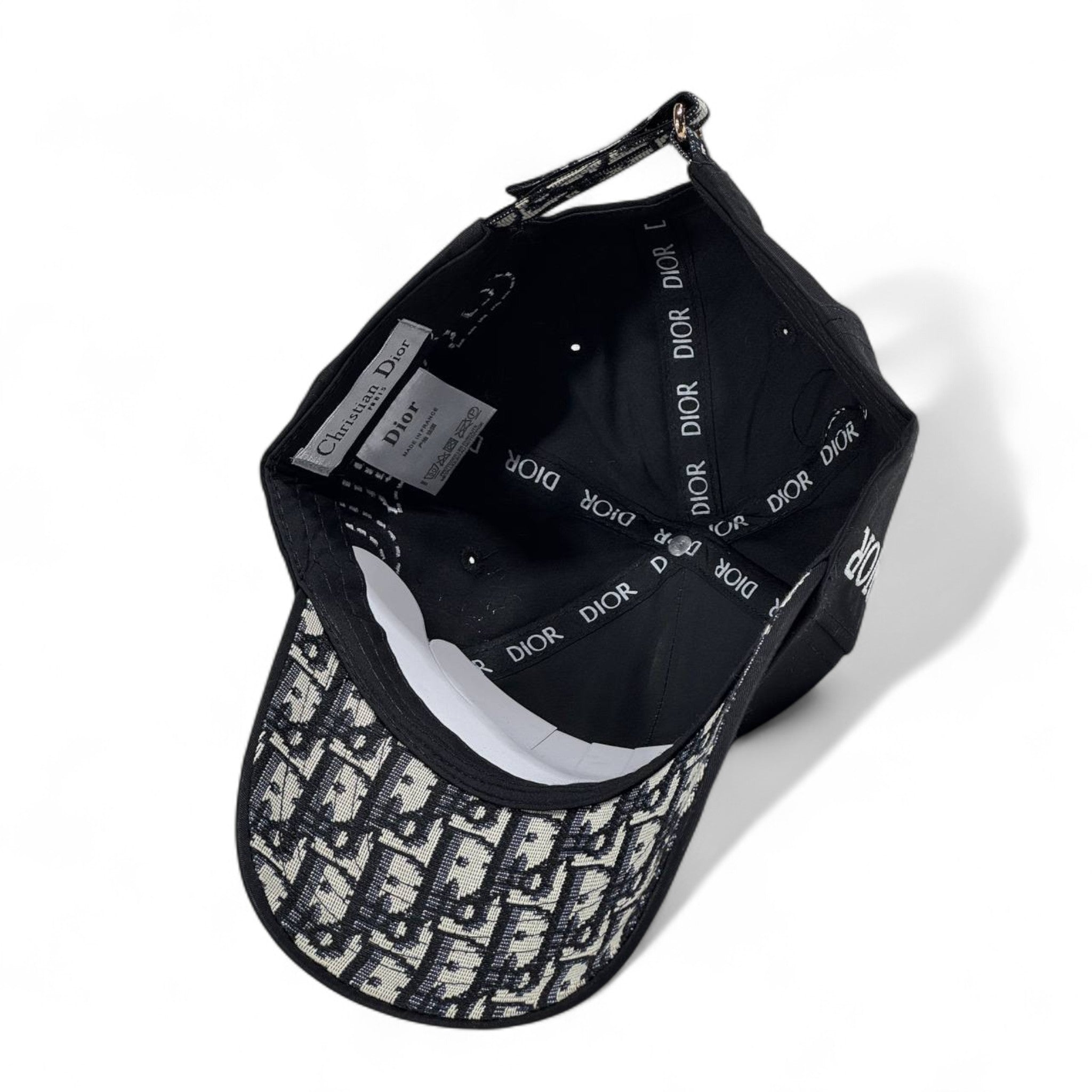 Dior Black Embroidered Logo Cap – Luxury Designer Hat ⚫✨