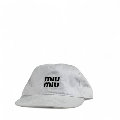 Miu Miu Logo Embroidered Cap 🤍 White Luxury Designer Hat