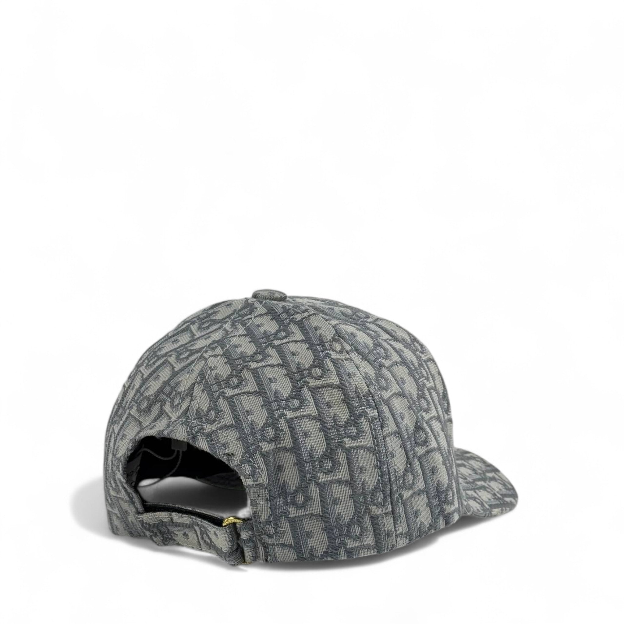 Dior Grey Oblique Cap 🧢 with Gold Embroidered Logo ✨