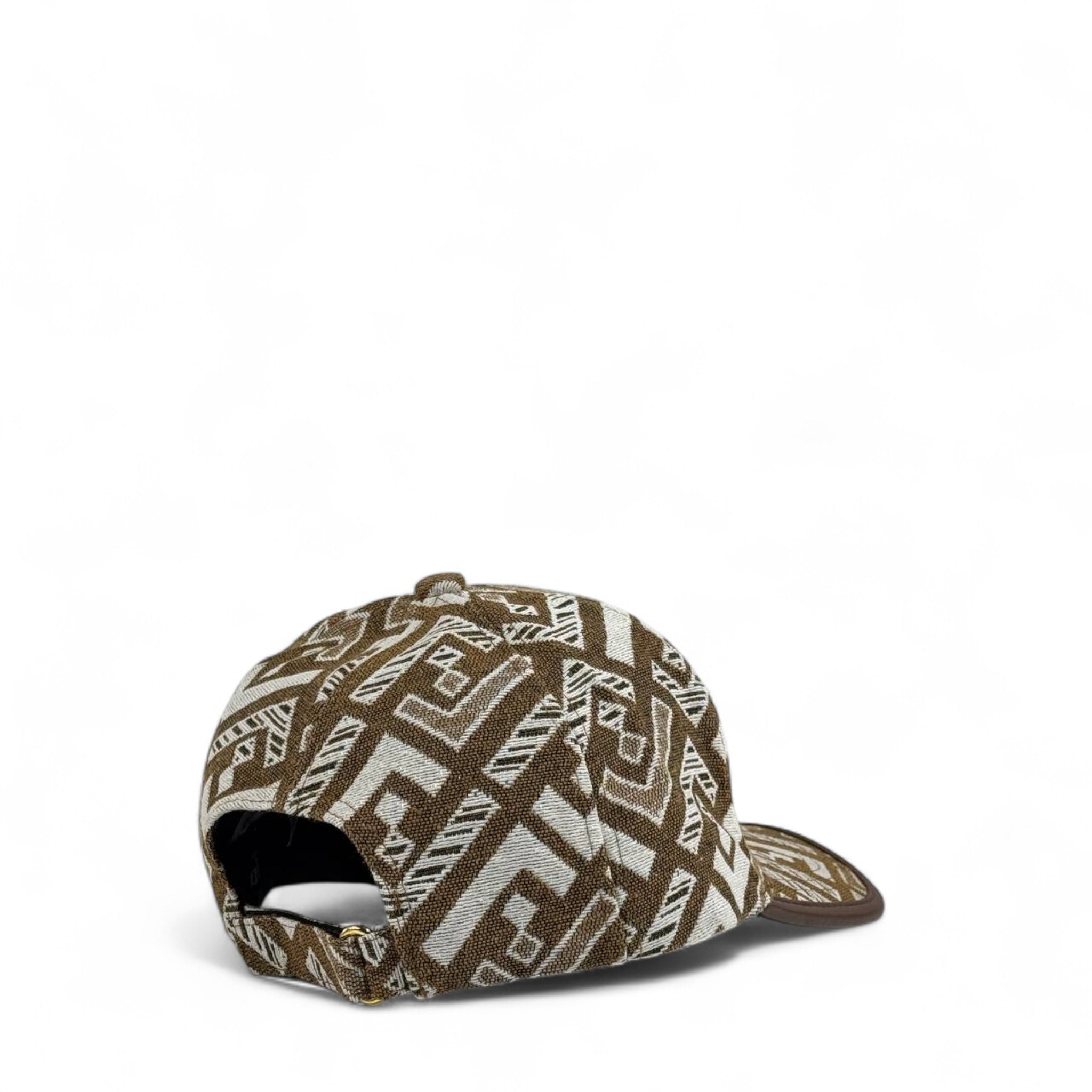 Fendi Brown Geometric Pattern Cap 🧢✨ | Luxury Designer Streetwear Hat