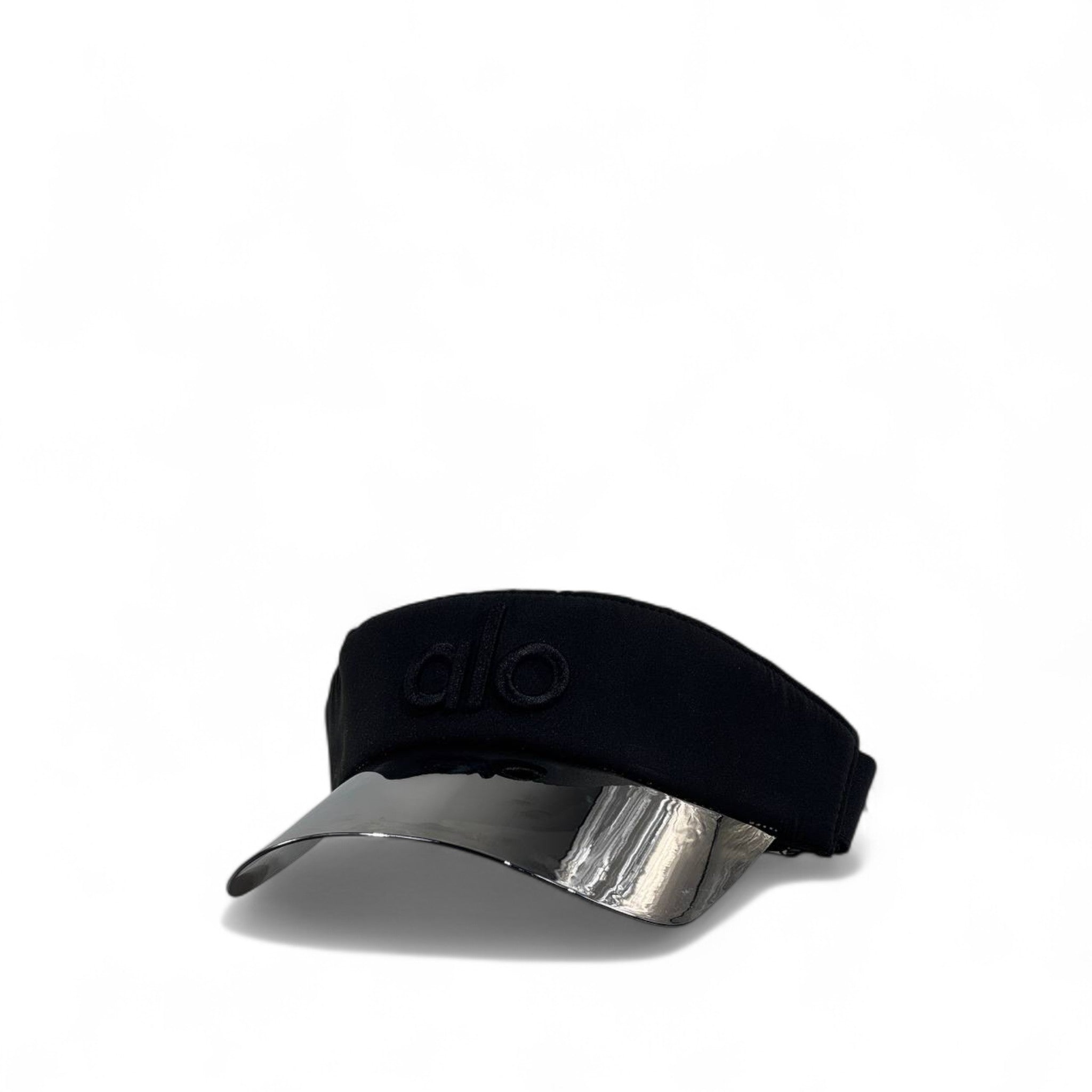 Alo Yoga Black Cap with Metallic Visor 🧢✨ | Futuristic Unisex Fashion Hat