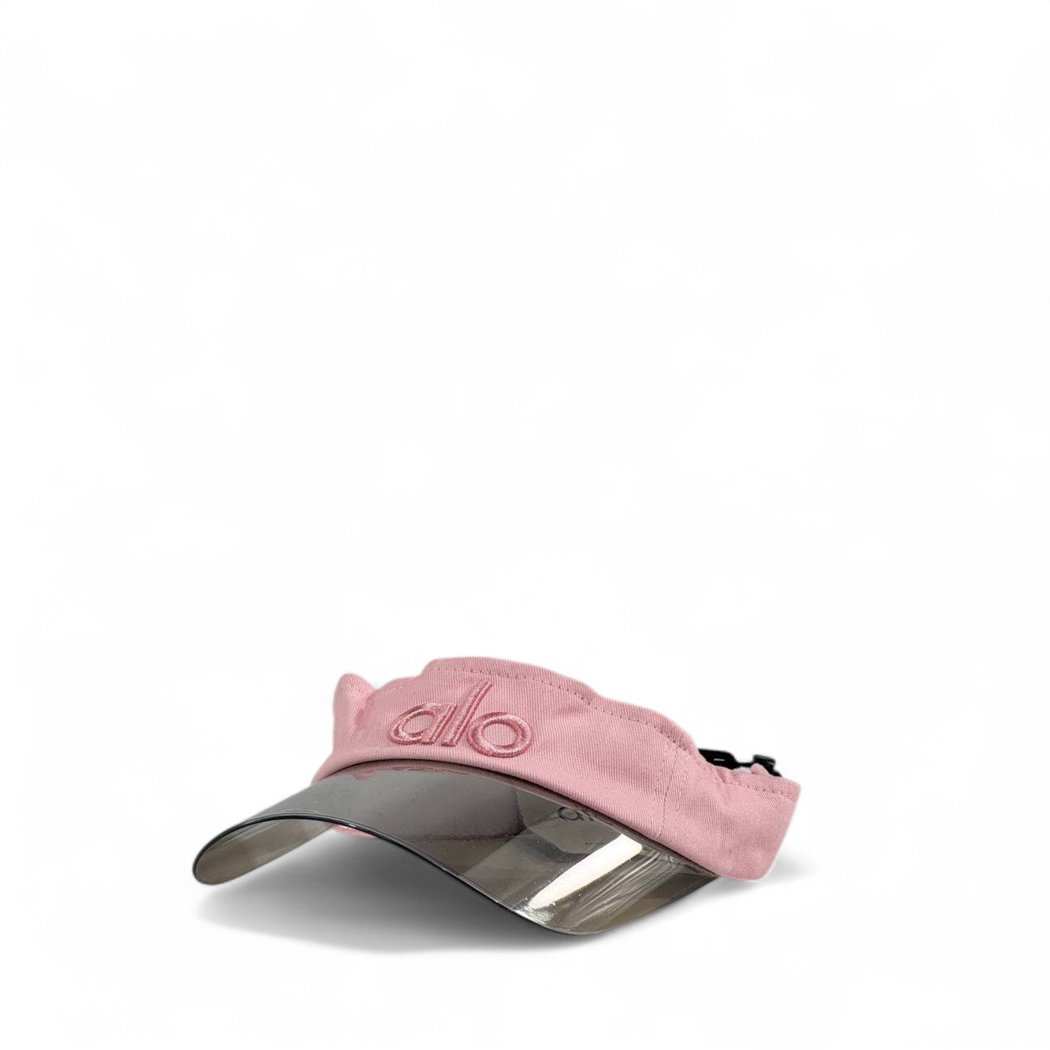 Alo Yoga Pink Cap with Metallic Silver Visor 🌸✨ | Futuristic Unisex Streetwear