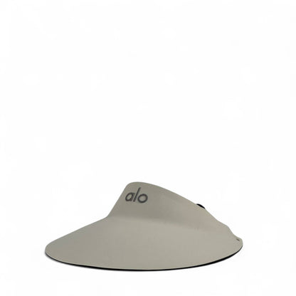 Alo Yoga Stone Beige Wide-Brim Futuristic Visor 🪨 | Minimalist Luxury Sun Shield