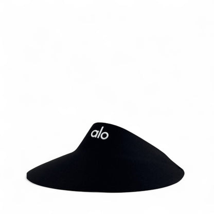 Alo Yoga Black Wide-Brim Futuristic Visor 🖤 | Luxury Minimalist Sun Shield