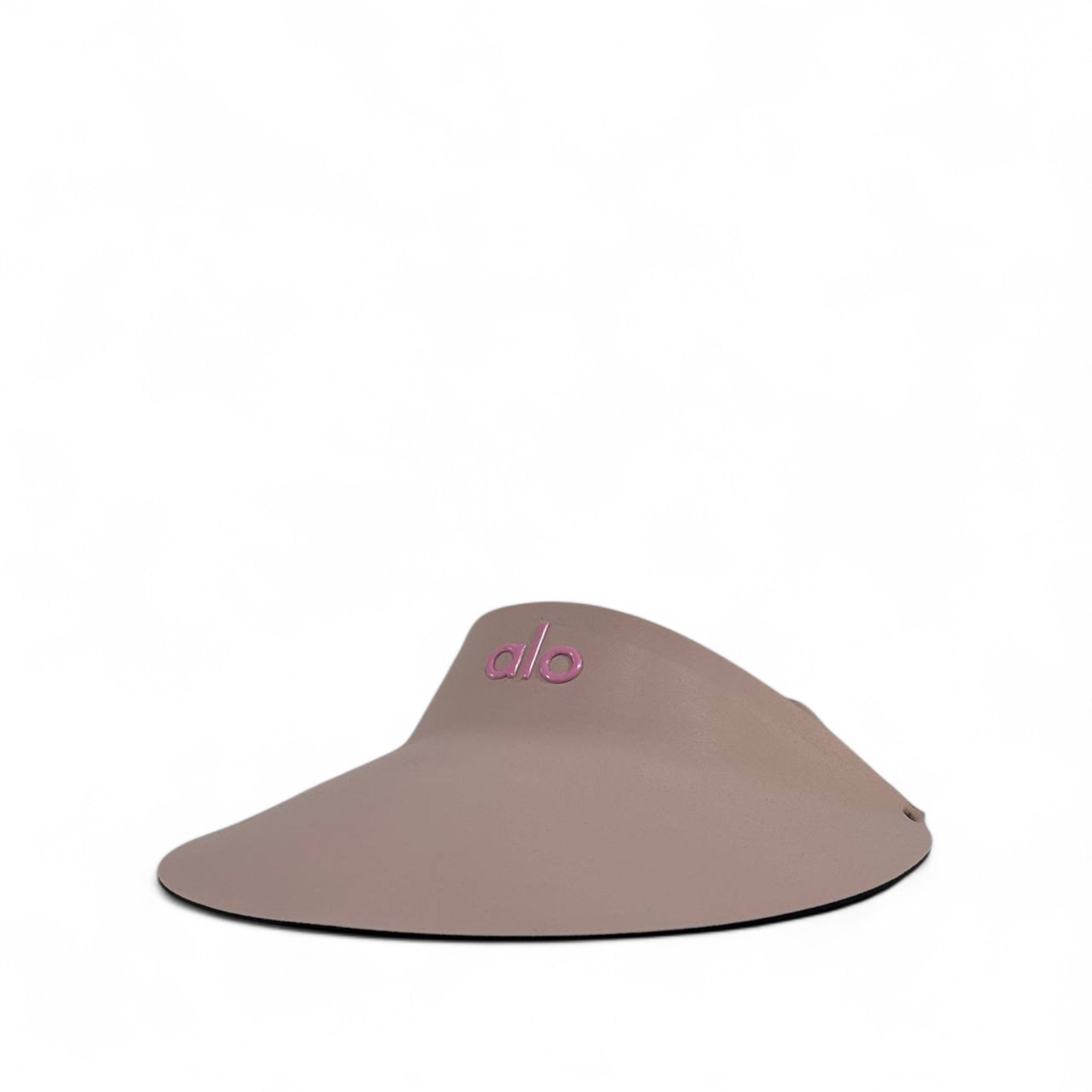 Alo Yoga Rose Taupe Wide-Brim Futuristic Visor 🌸 | Pink Logo Edition