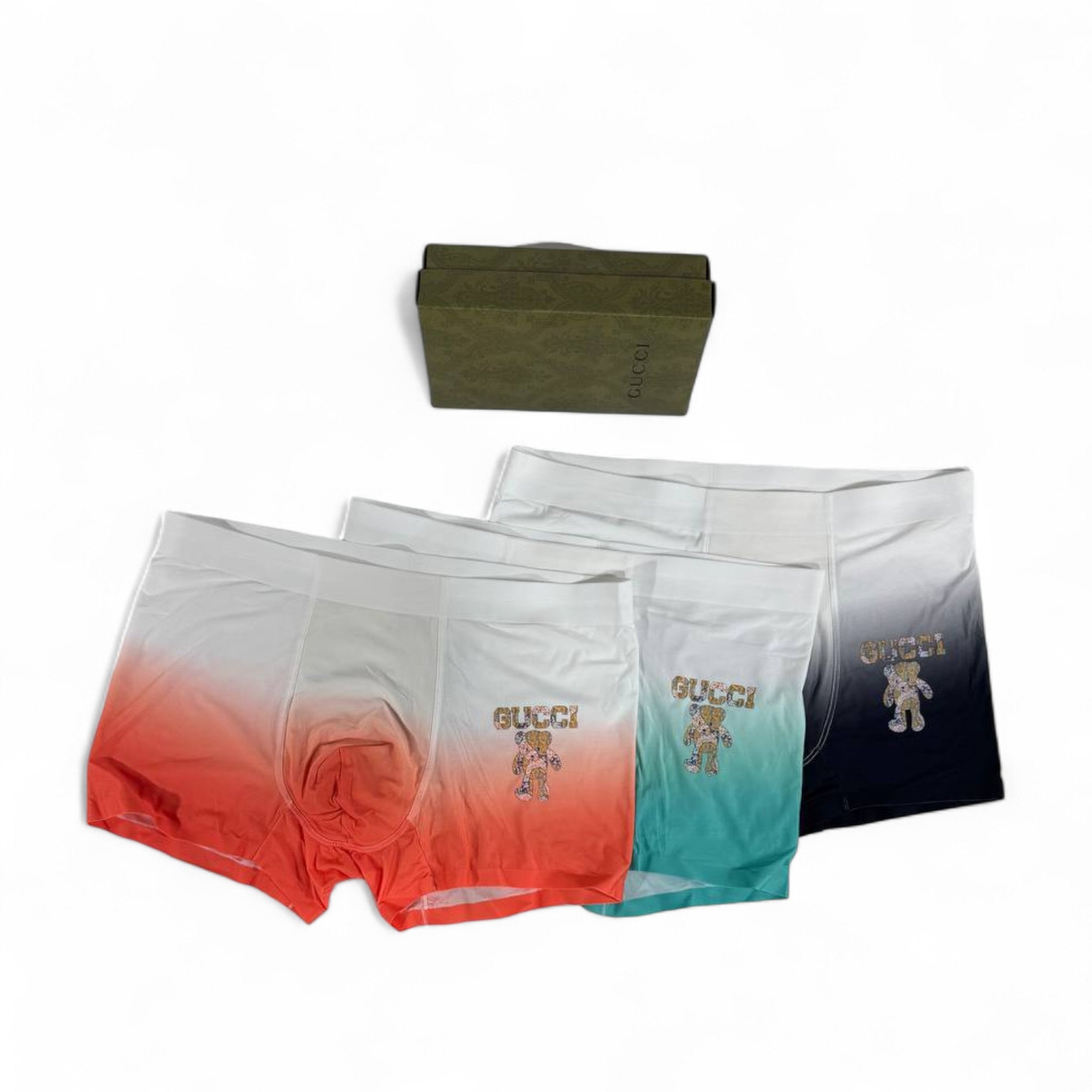 Gucci Men’s Boxer Briefs (3-Pack) 🐻 | Designer Gradient Underwear Set