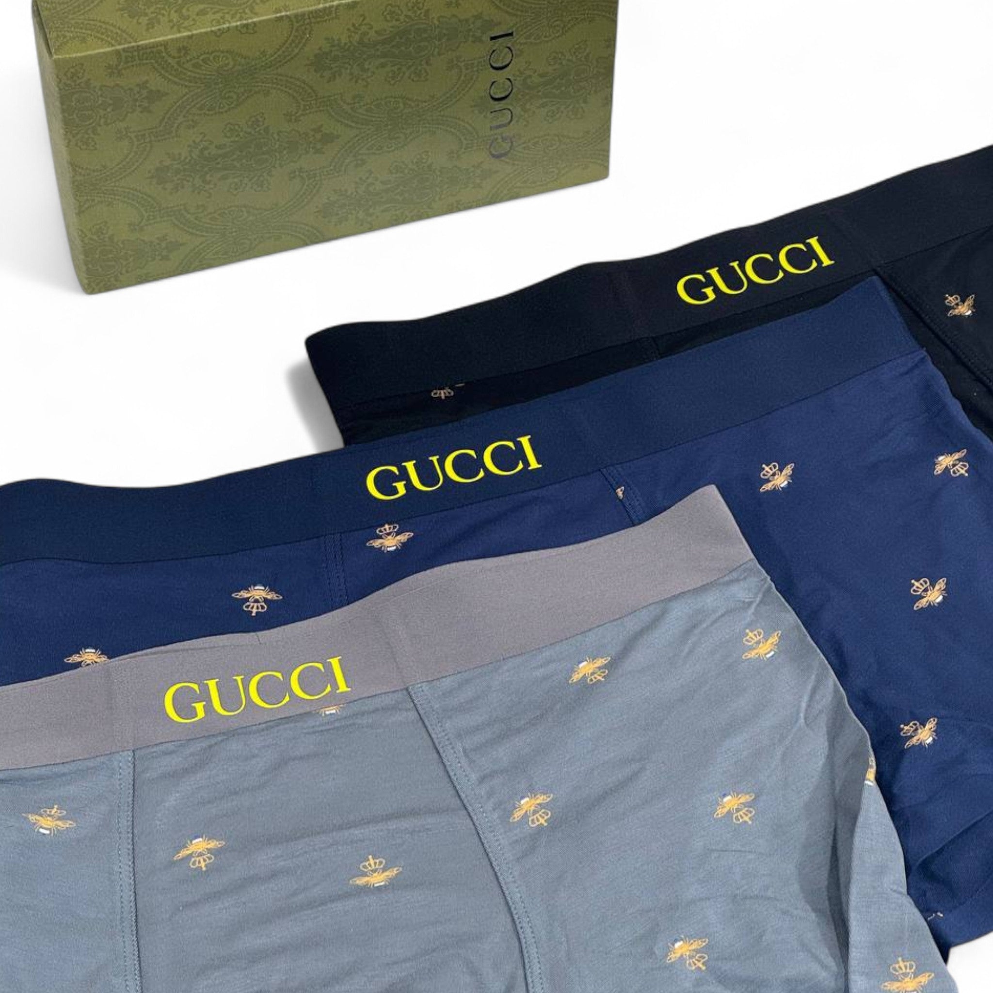 Gucci Men’s Boxer Briefs (3-Pack) 🐝 | Designer Luxury Underwear Set