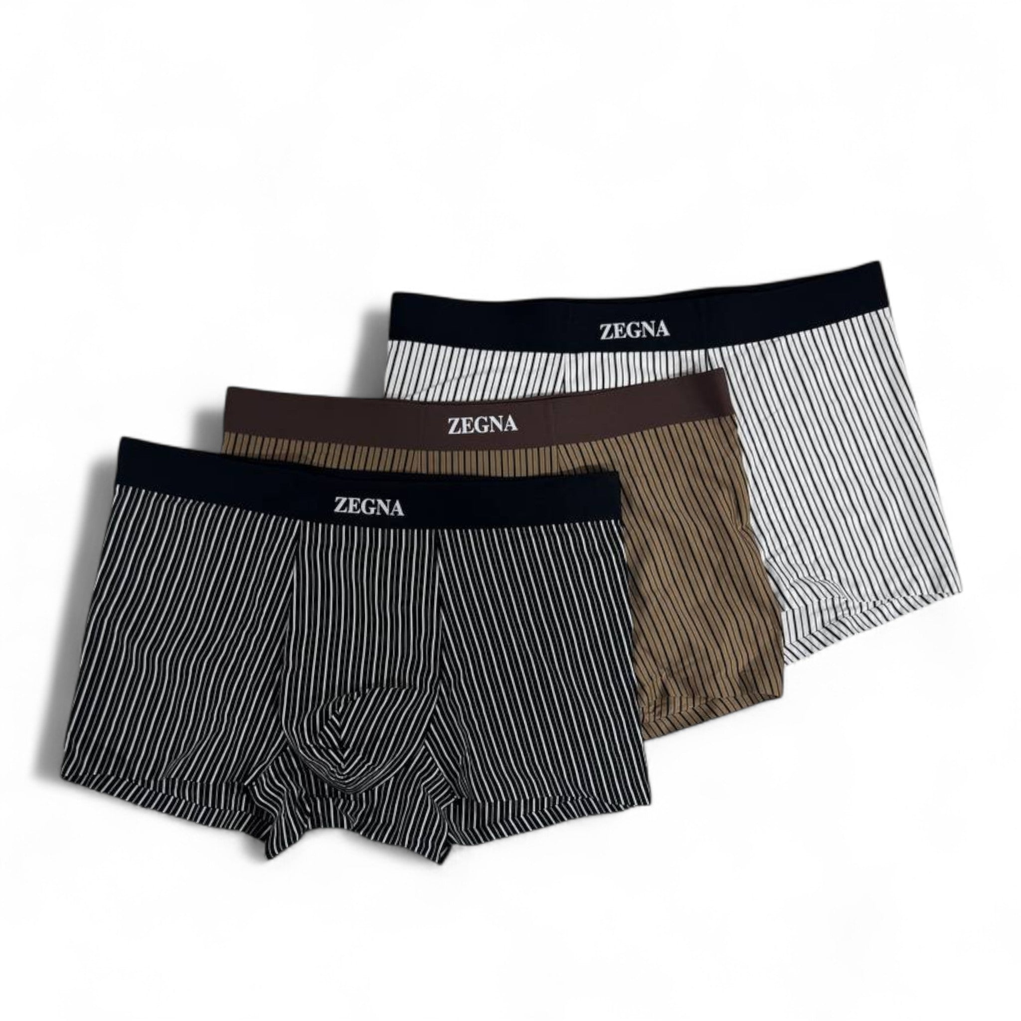 Zegna Men’s Striped Boxer Briefs (3-Pack) 🇮🇹 | Luxury Designer Underwear
