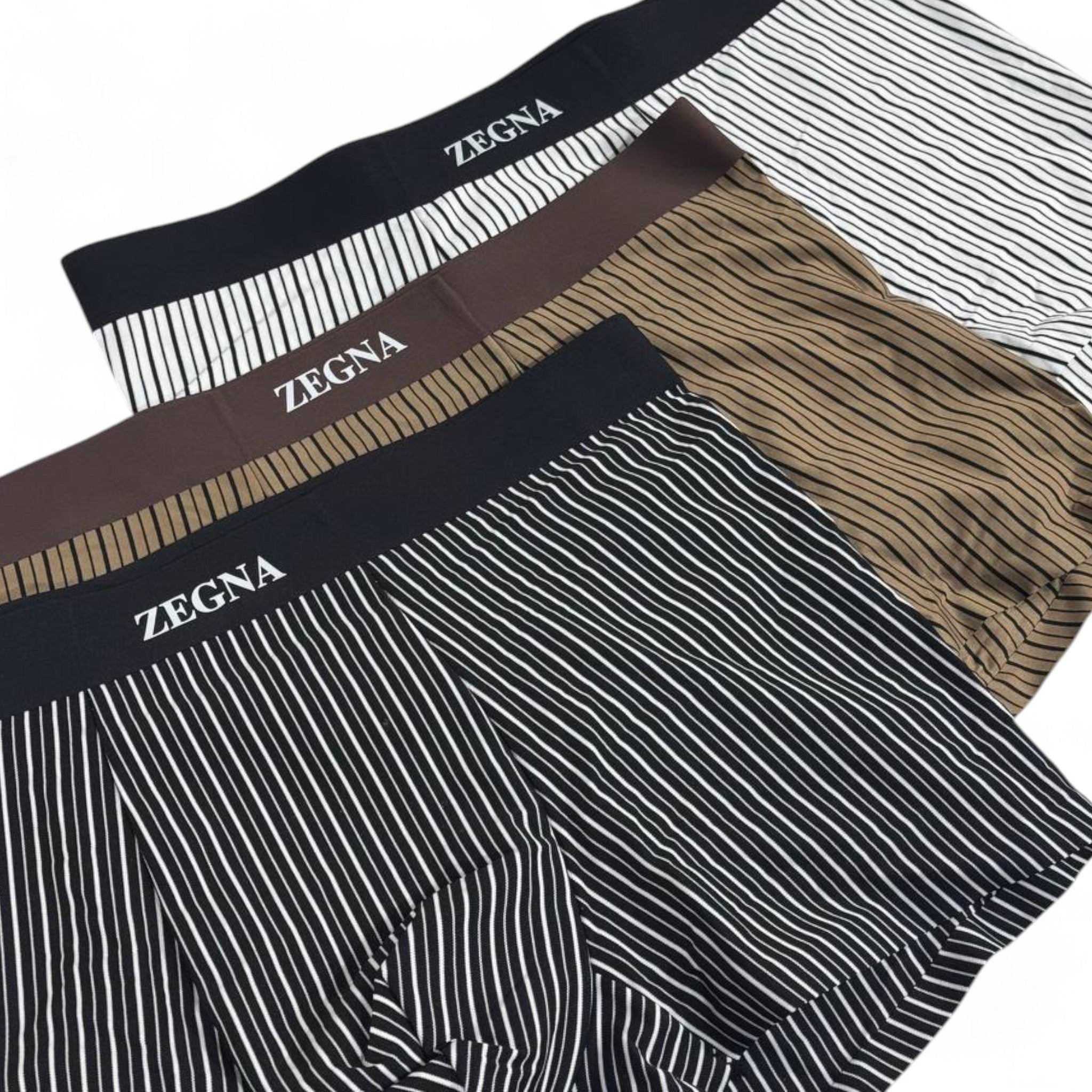 Zegna Men’s Striped Boxer Briefs (3-Pack) 🇮🇹 | Luxury Designer Underwear