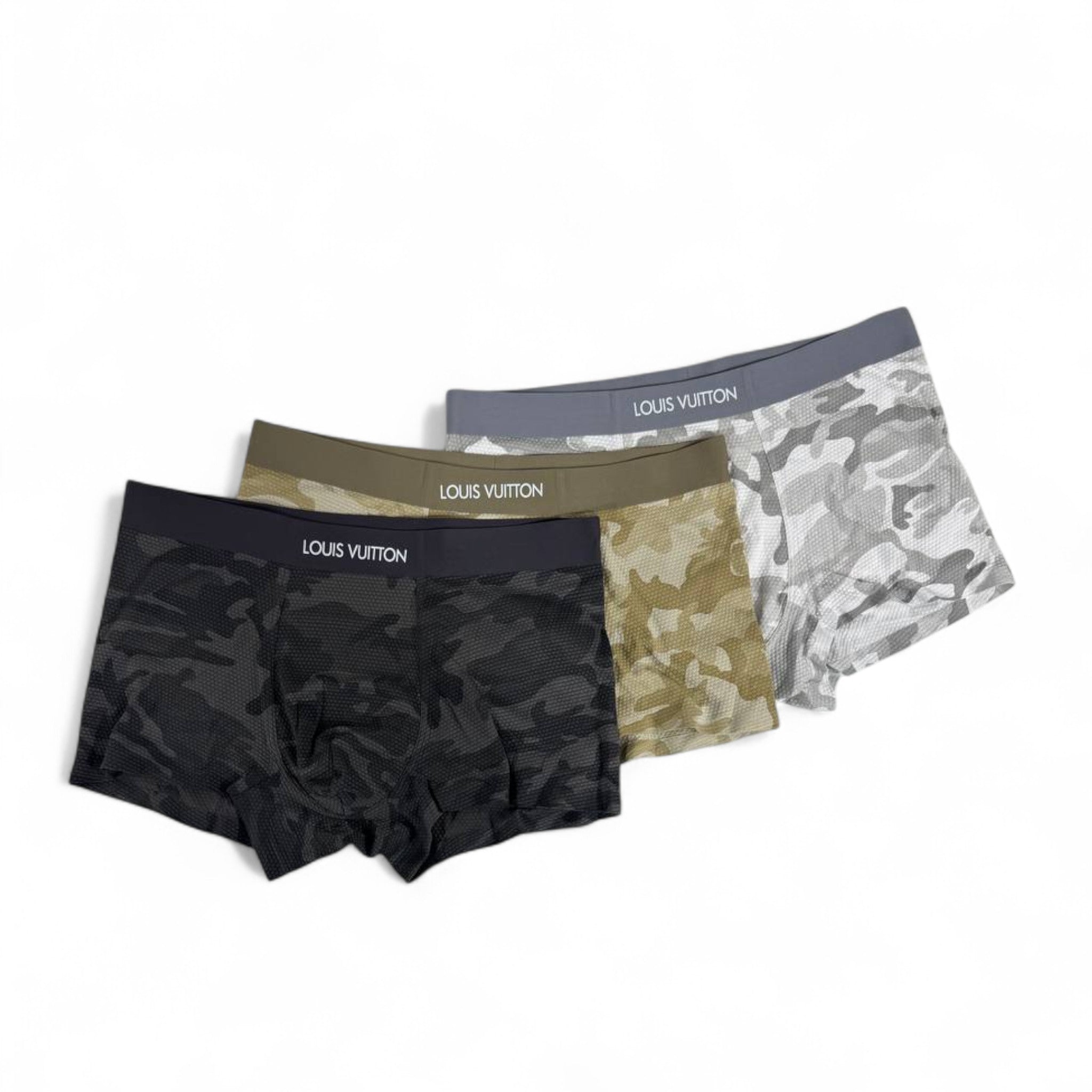 Louis Vuitton Camouflage Boxer Briefs (3-Pack) 🪖 | Designer Men’s Underwear Set