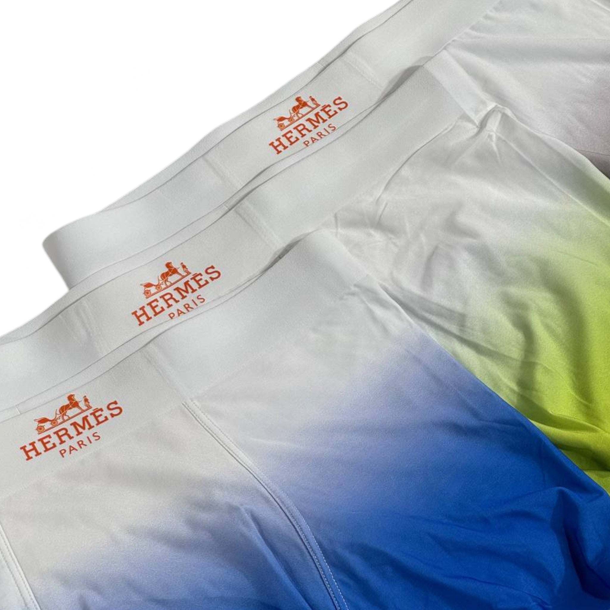 🧡 Hermès Paris Men’s Luxury Gradient Boxer Set (3 Pieces) | Designer Elegance & Comfort