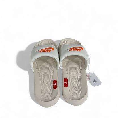 ⚪ Nike Tech White & Orange Slides | Fresh Comfort & Sporty Style