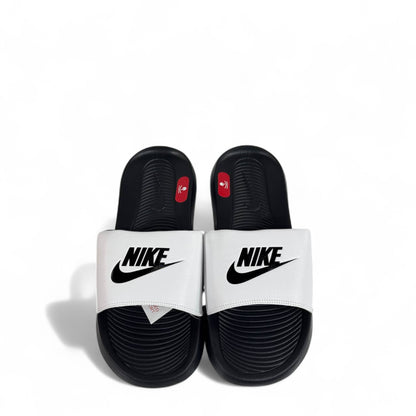 ⚫⚪ Nike Tech Black & White Slides | Classic Comfort & Sport Style